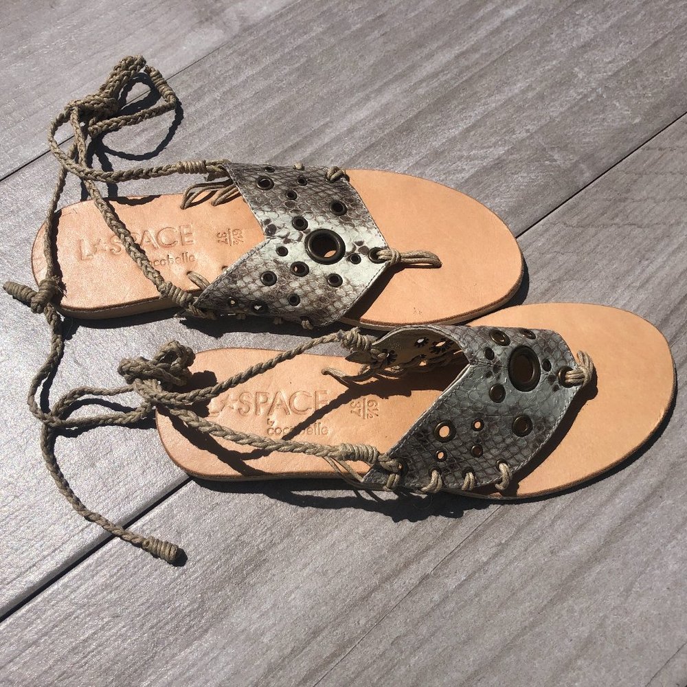 L*SPACE by Cocobelle Amore Wrap Sandals -  NWOT